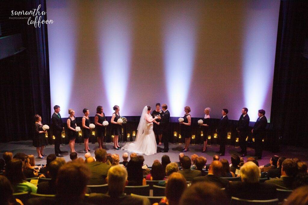 Wedding ceremony in IMAX theatre