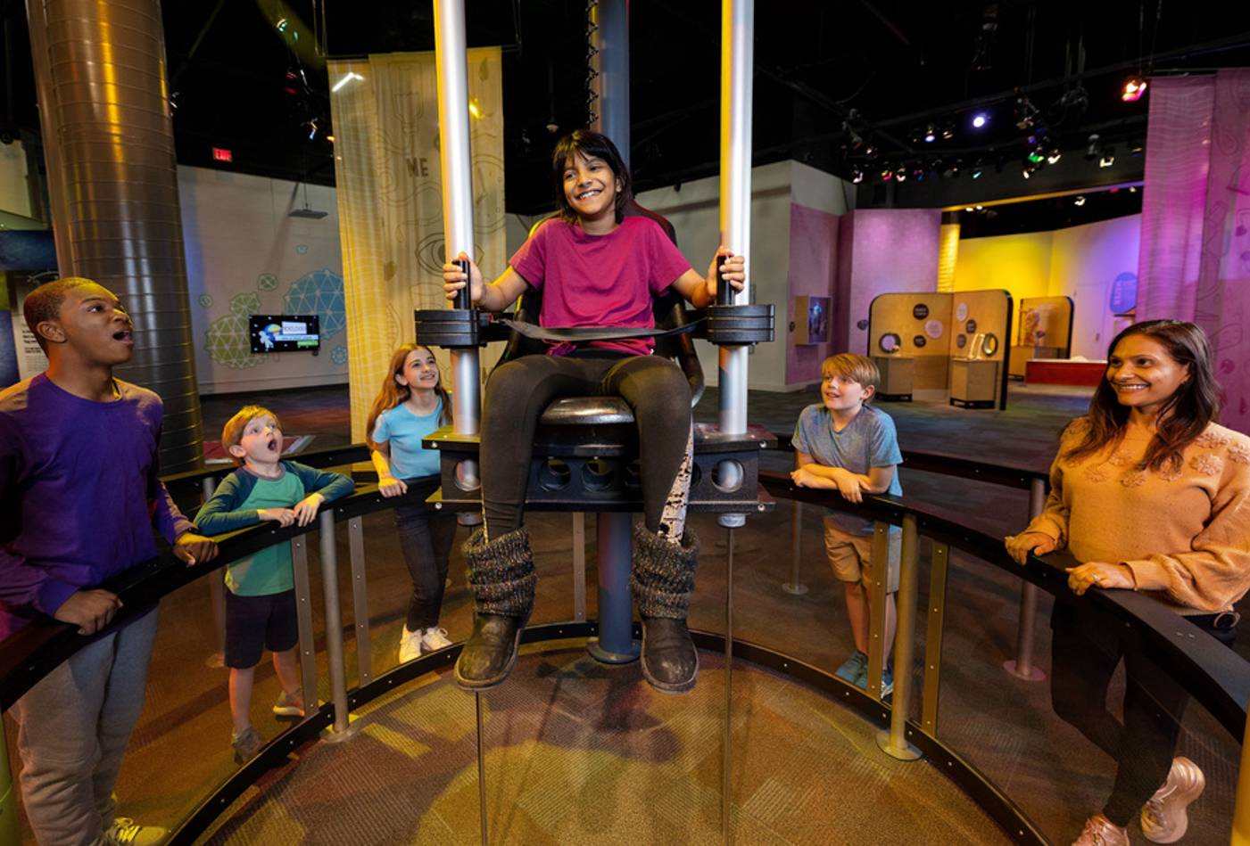 Children enjoying museum exhibit