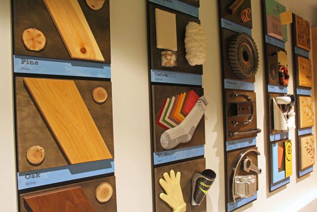 Materials display wall